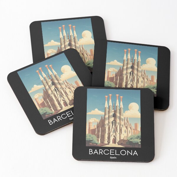 Item preview, A Vintage Travel Illustration of Barcelona - Spain  designed and sold by GoodOldVintage.