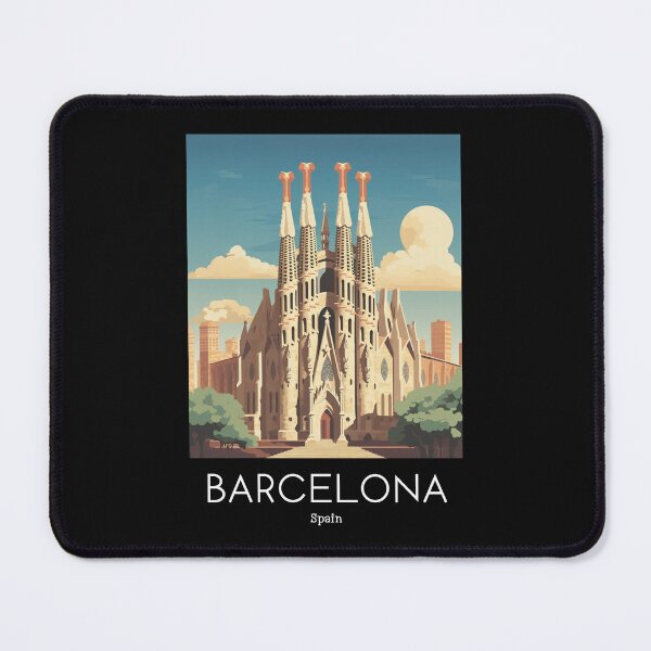 Item preview, A Vintage Travel Illustration of Barcelona - Spain designed and sold by GoodOldVintage.