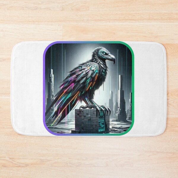 Item preview, Neon Scavenger - Cyber Vulture designed and sold by MrAI-Store.