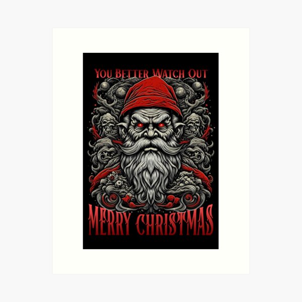 Item preview, Horror Christmas Santa Claus designed and sold by HolidayBug.
