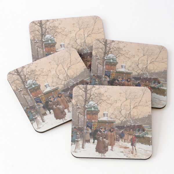 Item preview, Quai de la Mégisserie under the Snow (20th century) - Eugène Galien Laloue designed and sold by SALON DES ARTS.