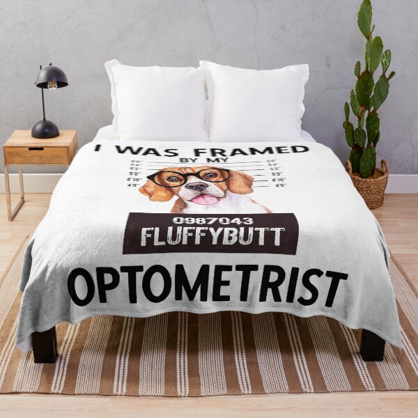 Item preview, Beagle Dog Wearing Glasses - I Was Framed Optometry Pun Quote designed and sold by Primroaddesigns.