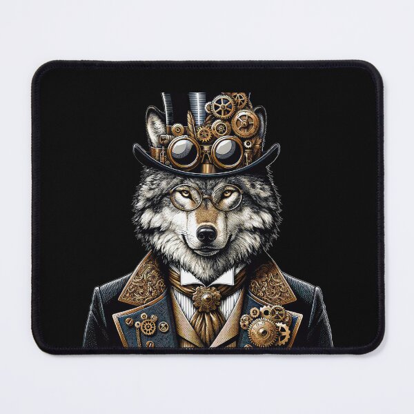 Item preview, Steampunk Wolf Women Men Kids Steampunk Wolf designed and sold by BlueBerry-Pengu.