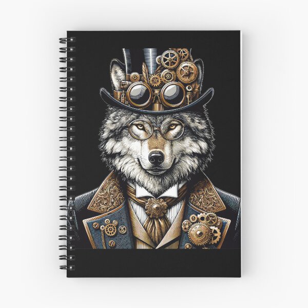 Item preview, Steampunk Wolf Women Men Kids Steampunk Wolf designed and sold by BlueBerry-Pengu.