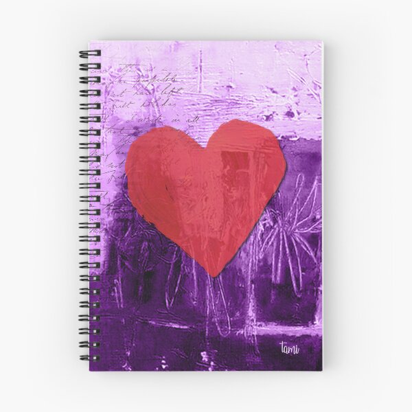 Item preview, Red heart on purple background, portrait designed and sold by a3-studio.