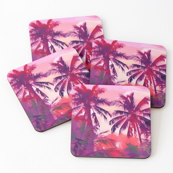 Item preview, Neon Pink Palm Trees designed and sold by Bomba Visual.