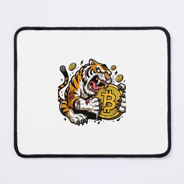 Item preview, Tiger Biting Bitcoin coin designed and sold by Glassmaster.