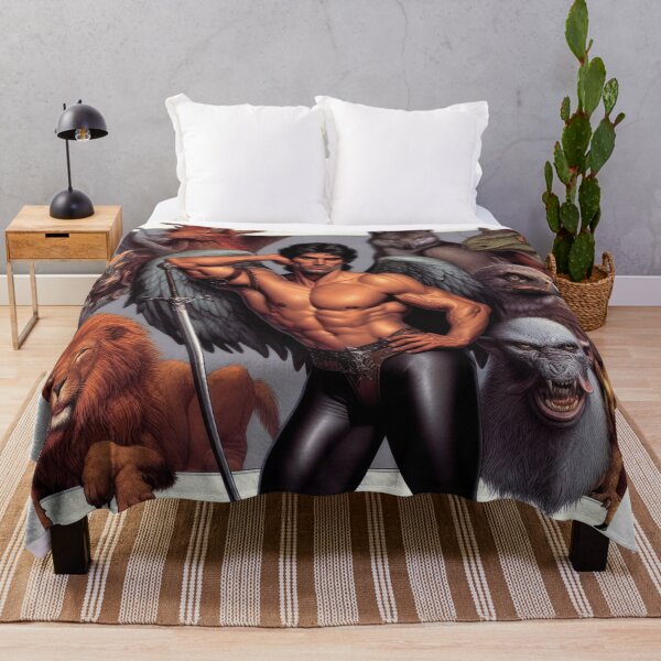 Item preview, Sexy man with monster - Sexy muscular man with monster designed and sold by atikus.