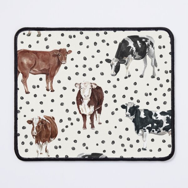 Vista previa del artículo con la obra « Vacas de acuarela y puntos boho», diseñado y vendido por cateandrainn.