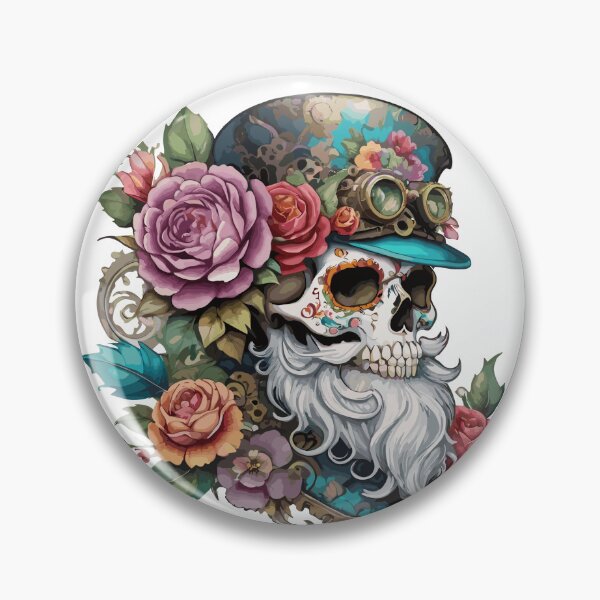 Item preview, vintage, hipster, skull, beard, tattoo style, rose designed and sold by zamperoni.