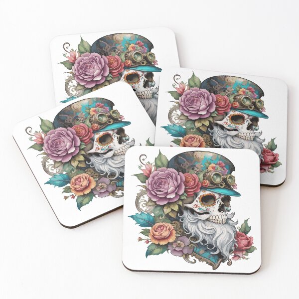 Item preview, vintage, hipster, skull, beard, tattoo style, rose designed and sold by zamperoni.
