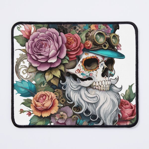 Item preview, vintage, hipster, skull, beard, tattoo style, rose designed and sold by zamperoni.
