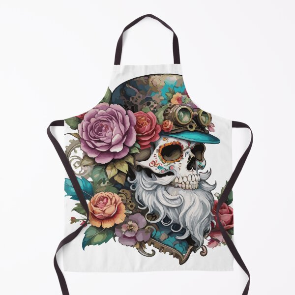 Item preview, vintage, hipster, skull, beard, tattoo style, rose designed and sold by zamperoni.