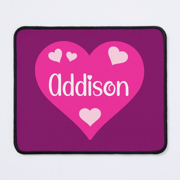 Item preview, Addison Name Pink Heart  designed and sold by Jeallan Designs.