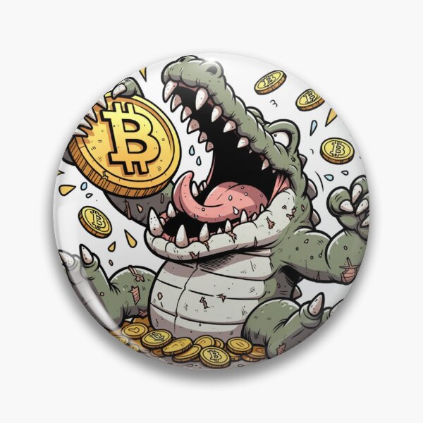 Item preview, Crocodile with a Bitcoin coin designed and sold by Glassmaster.