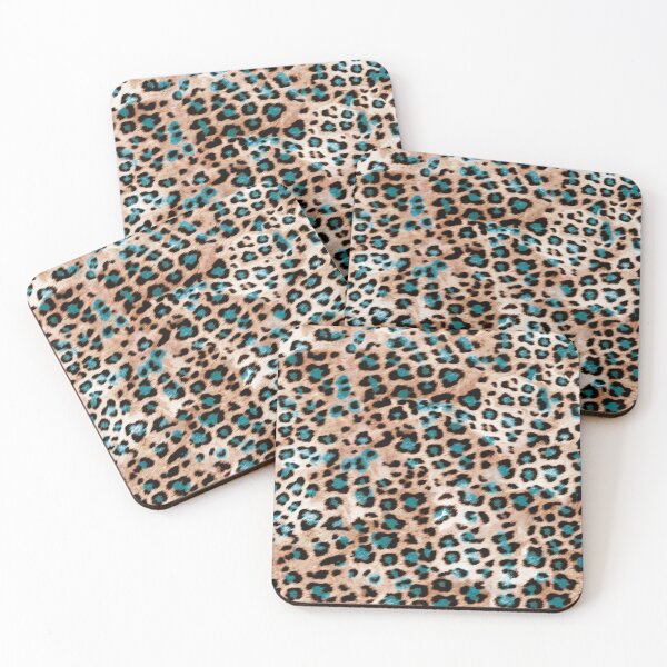 Item preview, Retro Y2K 90's Style Brown and Blue Ocelot Pattern designed and sold by PG Illustration.