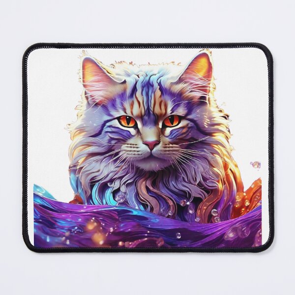 Item preview, high quality, a fantastic beautiful Magical cat ,wavelengths, blue and purple, high frequency wavelengths are orange, Beautifully designed wavelengths, awesome full color, designed and sold by thima shop.