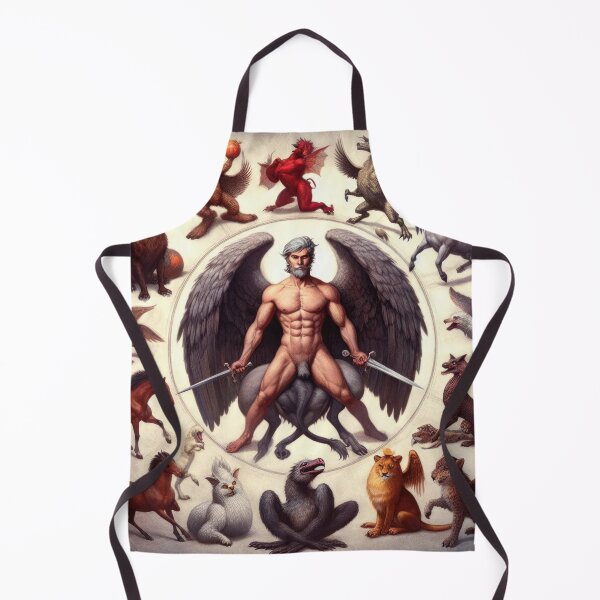 Item preview, Man with sword surrounded by chimera monster designed and sold by atikus.