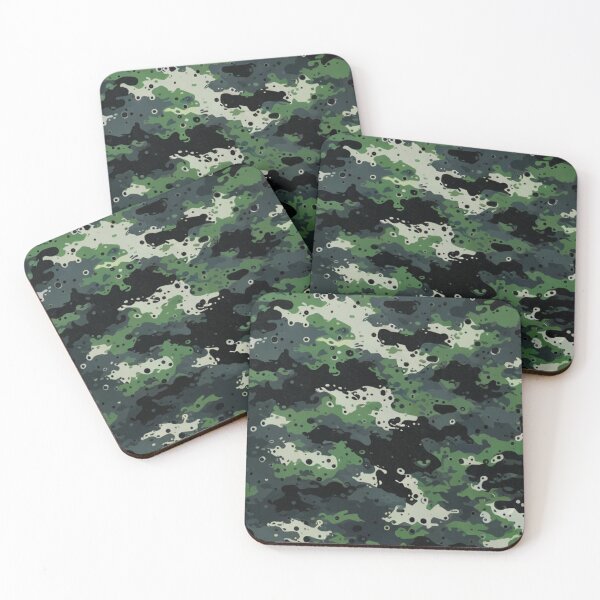 Item preview, ARMY HUNTER COLOR CAMOUFLAGE TABLEAU GREEN BLACK WHITE”. designed and sold by LIAMRIVIERART.