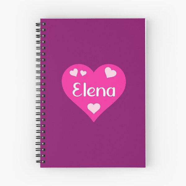 Artikelvorschau, Elena Name Pink Heart entworfen und verkauft von Jeallan Designs.