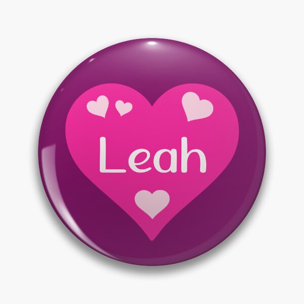 Item preview, Leah Name Pink Heart  designed and sold by Jeallan Designs.
