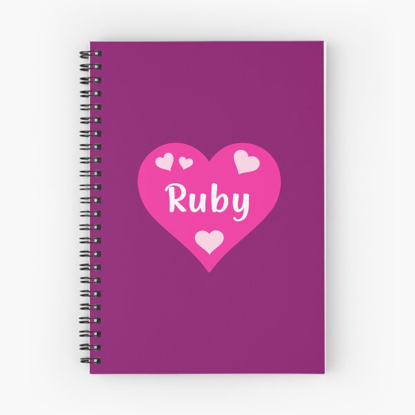 Item preview, Ruby Name Pink Heart  designed and sold by Jeallan Designs.