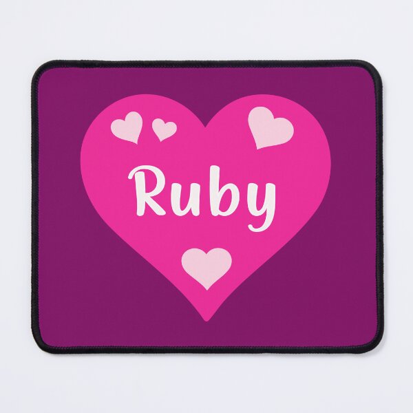 Item preview, Ruby Name Pink Heart  designed and sold by Jeallan Designs.
