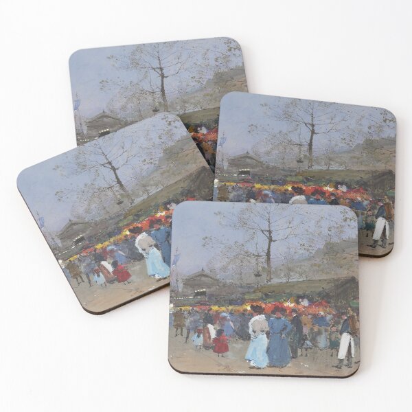 Item preview, The Market, Paris (20th century) - Eugène Galien Laloue designed and sold by SALON DES ARTS.