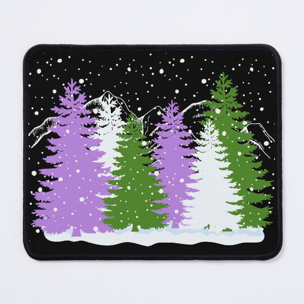 Item preview, Subtle Genderqueer Christmas Tree Forest Gnc Pride Flag Aesthetic Winter Theme designed and sold by ontrendshirts.