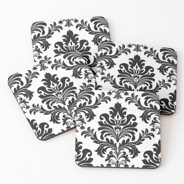 Item preview, Diva Black and White Damask Patterns 3 designed and sold by GrinGalore.