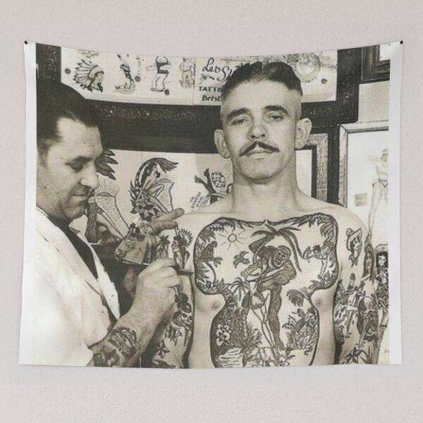 Item preview, vintage tattoo man designed and sold by Coolstuff4you71.