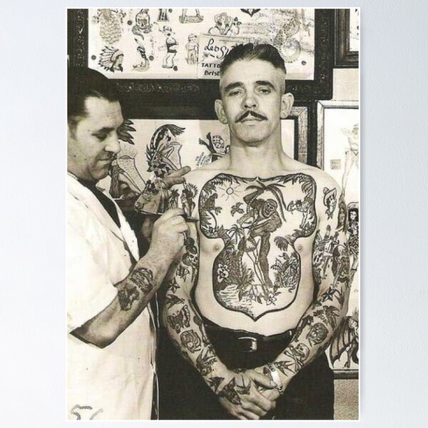 Item preview, vintage tattoo man designed and sold by Coolstuff4you71.