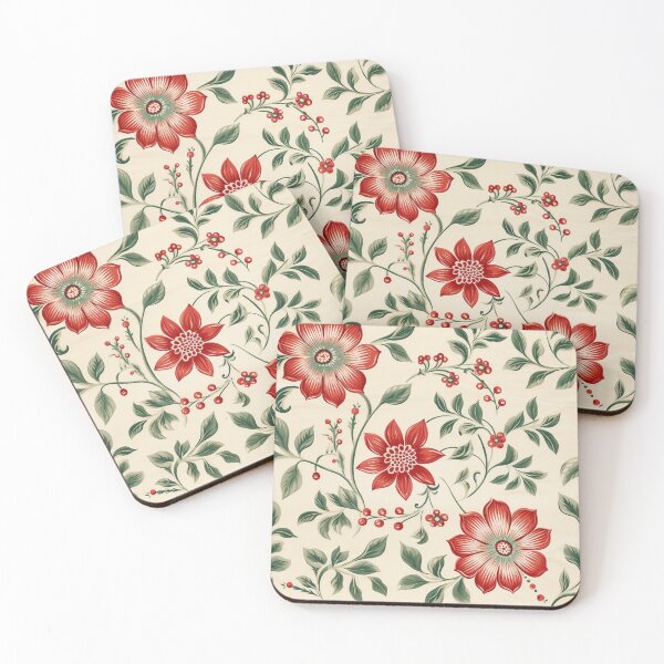 Item preview, Floral print fabric with green petals - 1930's House Wallpaper - Classic designed and sold by Paul-05.