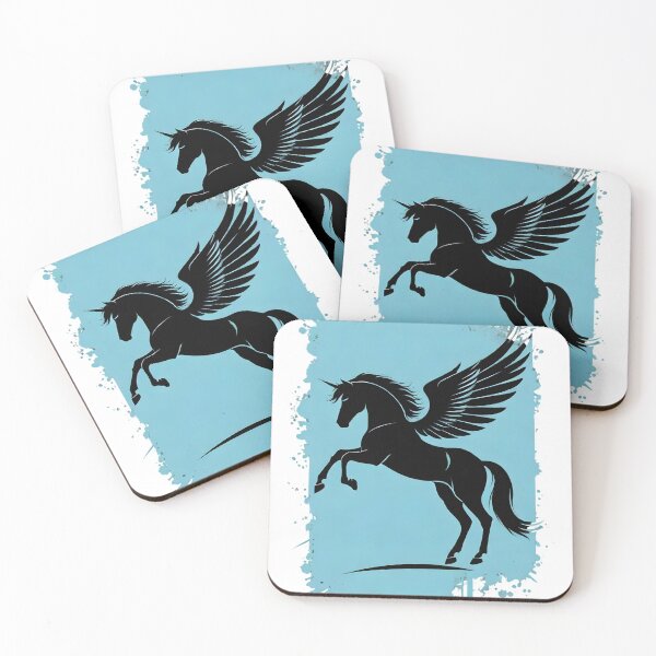 Item preview, Pegasus with Wings Vector Art- Blue Backround designed and sold by ArtistKunal123.