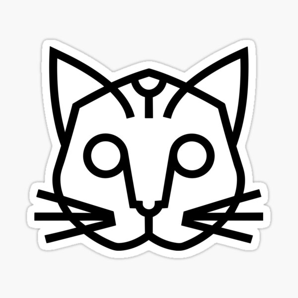 Item preview, a vector design of a cat face designed and sold by mjkunnil.