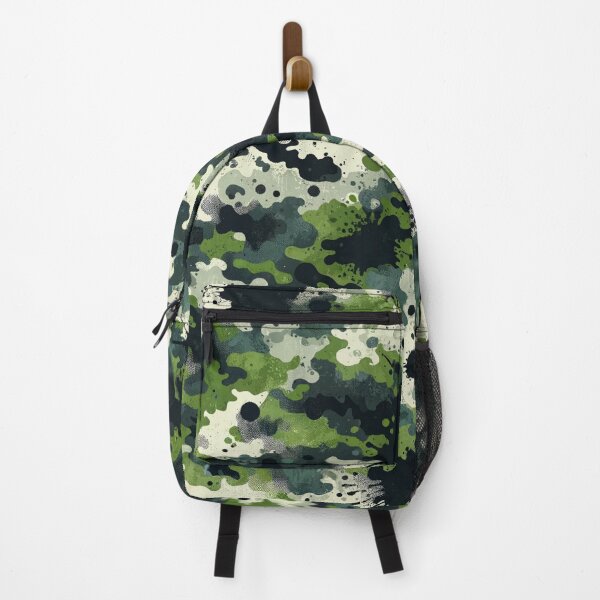 Item preview, ARMY HUNTER COLOR CAMOUFLAGE TABLEAU GREEN BLACK WHITE designed and sold by LIAMRIVIERART.