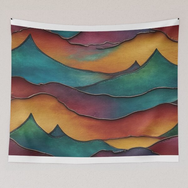 Item preview, Waves Distressed Leather Look designed and sold by shutterrudder.