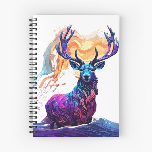Item preview, high quality, a fantastic beautiful Magical deers silhouette made of Dimond wavelengths,  blue and purple, high frequency wavelengths full color, designed and sold by thima shop.