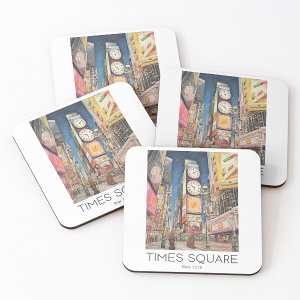 Item preview, A Vintage Travel Illustration of the Times Square in New York - US designed and sold by GoodOldVintage.