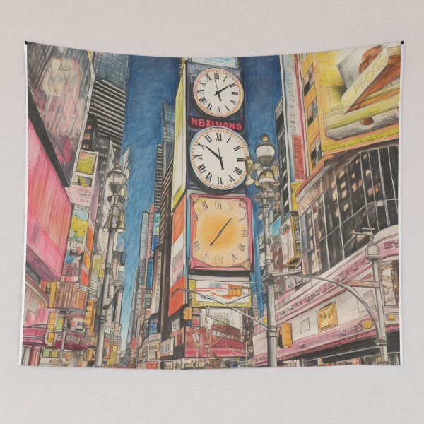Item preview, A Vintage Travel Illustration of the Times Square in New York - US designed and sold by GoodOldVintage.