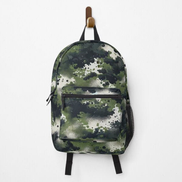 Item preview, ARMY HUNTER COLOR CAMOUFLAGE TABLEAU GREEN BLACK WHITE designed and sold by LIAMRIVIERART.