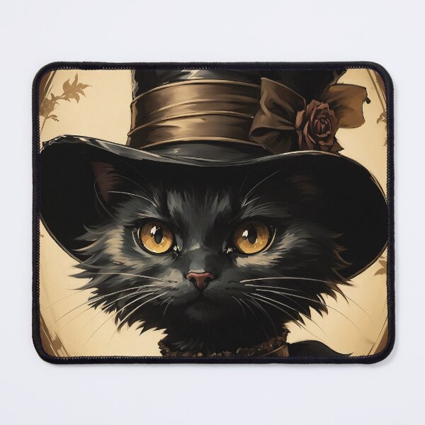 Item preview, Black cat, Cat in the hat, dark fantasy, dark art designed and sold by MattCollinsShop.