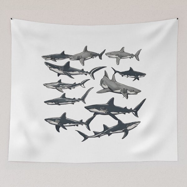 Item preview, Minimalist Shark Ocean designed and sold by omryknn.