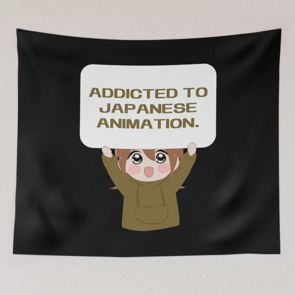 Item preview, addicted to Japanese animation - cute chibi character designed and sold by InkInspiratons.