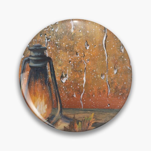 Item preview, Aesthetic Orange Autumn Foliage Fall Leaves Trees Lantern Rainy Window Rain  designed and sold by LEILA ART SPACE.