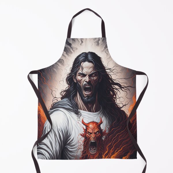 Item preview, Jesus Christ and the Angry Devil in an iconic infernal moment designed and sold by marccelusshop.