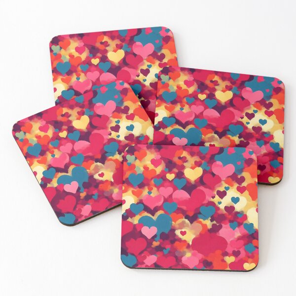 Item preview, Hearts - Repeating Pattern In Bold Contrasting Colors designed and sold by Jollys-ArtShop.