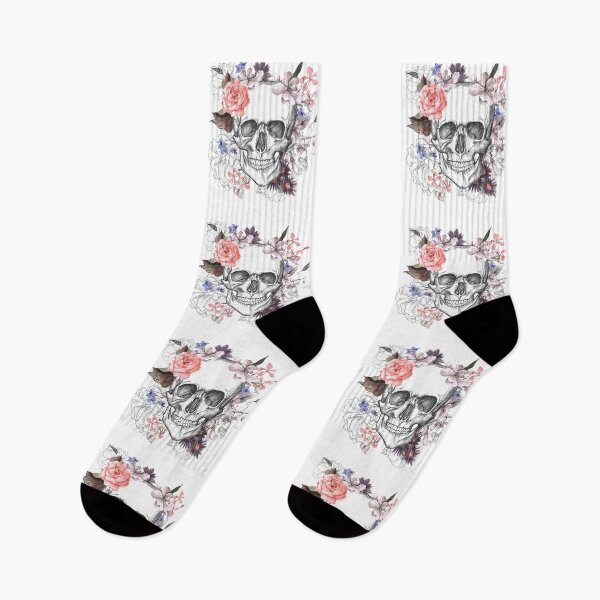 Item preview, Skull head with a flowers designed and sold by zorkaa1.