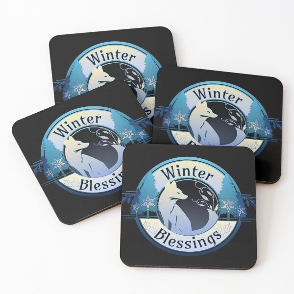 Item preview, Winter Blessings Fox Badge designed and sold by MythikCreationz.