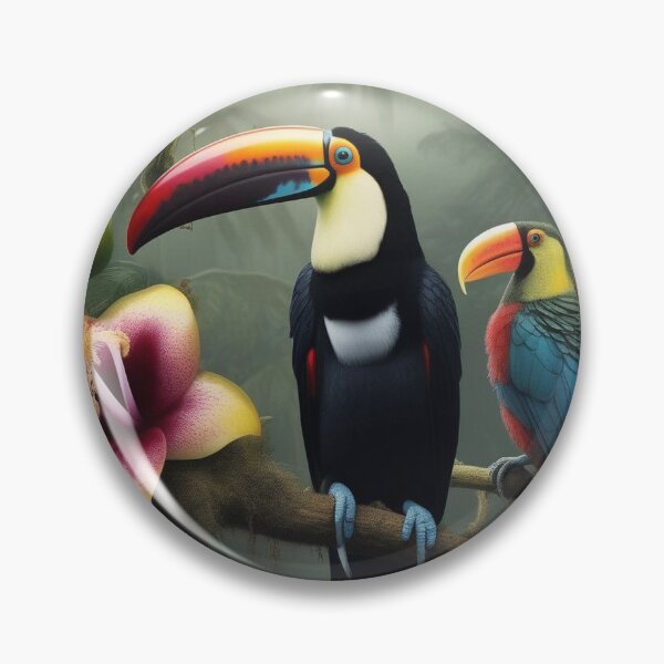 Item preview, Three parrots of unknown species designed and sold by Wilfried van Dokkumburg.